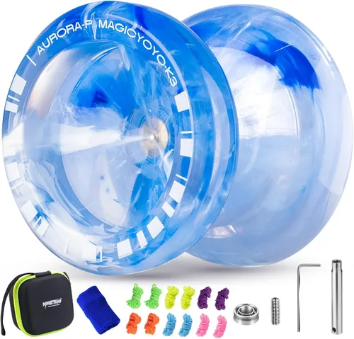 Miniatura 19 de MAGICYOYO Crystal Yoyo K3 Aurora-p, yoyó sensible para niños de 8 a 12 años, truco de giro de dedo profesional para avanzados, con rodamiento que