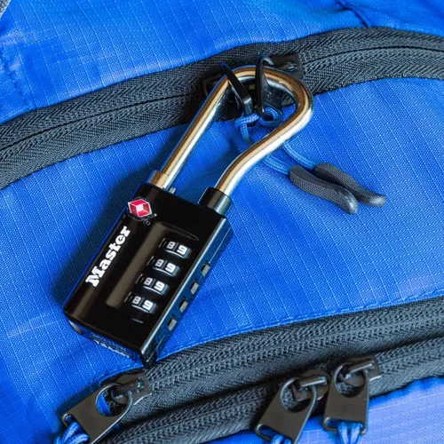 Miniatura 2 de Master Lock Candado, establece tu propia combinación de candado para equipaje aceptado por la TSA, 1-5/16 pulgadas de ancho, 4696D, negro