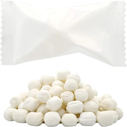 The Dreidel Company Menta blanca, caramelos de menta, mentas después de la cena, sin grasa, lácteos certificados Kosher, envueltos individualmente
