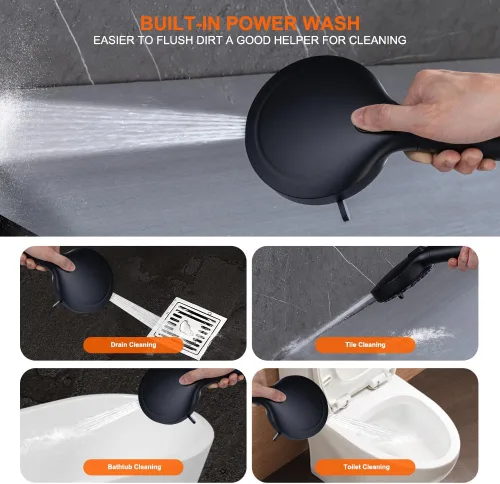 Miniatura 10 de Cabezal de ducha grande con filtro de alta presión negro con mano, cabezal de ducha de lluvia de 14 pulgadas y 10 pulverizadores de mano con filtro