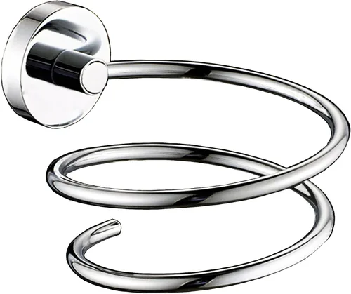Soporte para secador de pelo acero inoxidable cromado (plata)