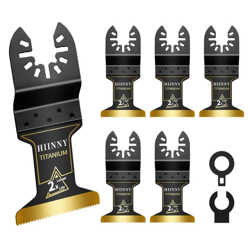 Miniatura 10 de 12 piezas de cuchillas oscilantes de titanio, juego profesional universal de cuchillas de sierra oscilantes de titanio para multiherramienta