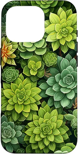 Miniatura 20 de Funda para iPhone 12 Pro Max Suculenta Plantas Botánicas Verde Floral Patrón Flor Cactus