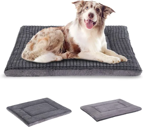 Miniatura 10 de BVAGSS XH079 - Almohadilla reversible para jaula de perro, de espuma viscoelástica, suave, cálida, lavable a máquina, colchón para perreras