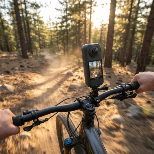 Miniatura 3 de Insta360 Paquete estándar de cámara de acción X4 Air 360 Lente dual ligera impermeable 8K Sistema de estabilización para viajes, ciclismo