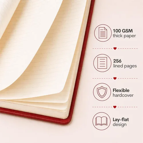 Miniatura 3 de WORLD TRAVELER Cuaderno de diario – 5 x 7 pulgadas, 256 páginas rayadas, de piel sintética, con forro en blanco, cuadernos de tapa dura para diario
