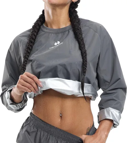 Miniatura 10 de HOTSUIT Traje de sauna para mujer, duradero, gimnasio, entrenamiento, sauna, chaqueta, pantalones, trajes de sudor