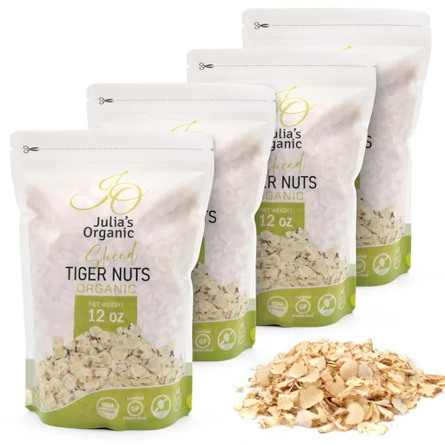 Miniatura 11 de Julia's Organic Frutos secos de tigre en rodajas finas – Listo para comer – No necesita remojo – Orgánico, vegano, alto en fibra y sin gluten, 12