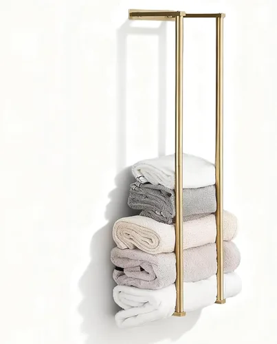 Miniatura 9 de Toalleros para baño, NEWRAIN Barra de toalla doble de baño de 30 pulgadas montada en la pared, toallero de cocina de acero inoxidable, varilla