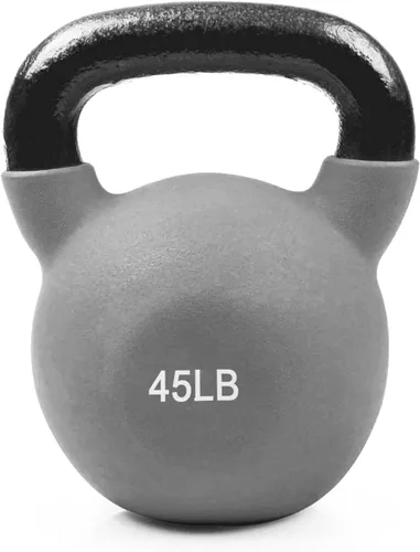 Miniatura 10 de RitFit Pesa rusa de hierro fundido sólido con revestimiento de neopreno, 5, 10, 15, 20, 25, 30, 35, 40, 45, 50 libras, ideal para entrenamiento