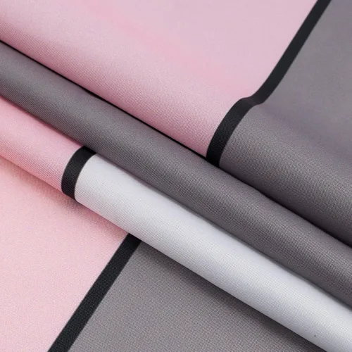 Miniatura 5 de HVEST Cortina de ducha geométrica rosa con ganchos, cortina de ducha moderna geométrica abstracta gris y blanco para baño, 72 x 72 pulgadas, juego