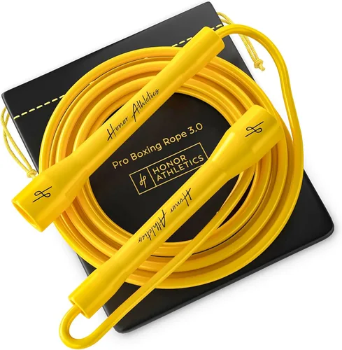Honor Athletics Cuerda de boxeo profesional 3.0 | Cuerda de saltar de 0.209 in para interior/exterior ajustable para boxeo | Ultra duradera, mezcla