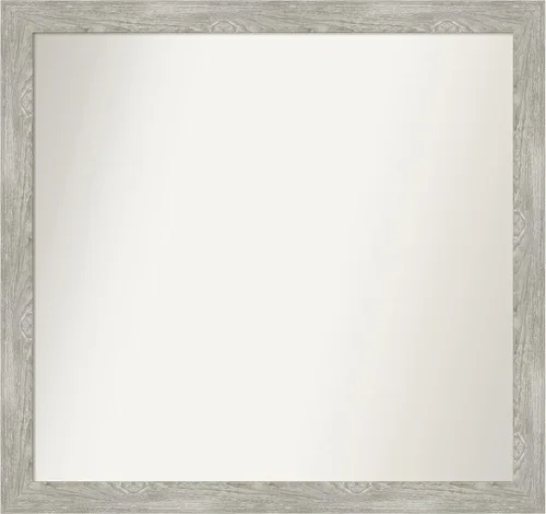 Miniatura 135 de Amanti Art Espejo de baño gris para sobre el fregadero, 31 x 48 pulgadas, espejo de tocador rectangular estrecho de color gris, marco de madera