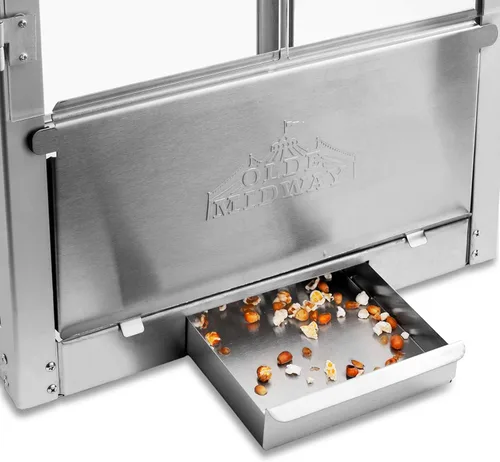 Miniatura 6 de Olde Midway Máquina comercial para hacer palomitas de maíz con hervidor extra grande de 16 onzas, color rojo