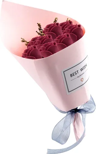 Miniatura 5 de IFAMIO 100 piezas de rosas artificiales de espuma color burdeos, mini flores falsas, cabezas de rosas artificiales artificiales para ramos