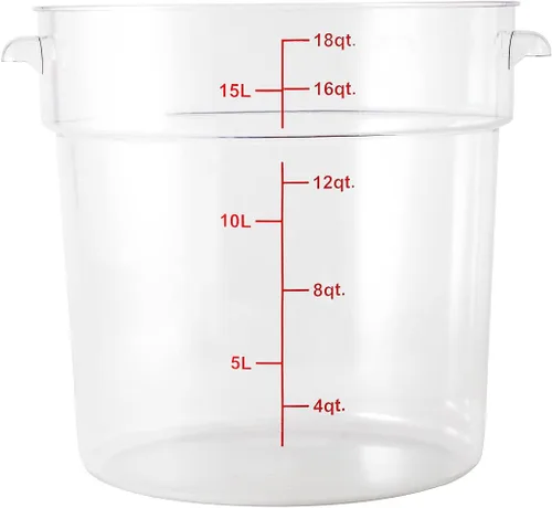 Miniatura 8 de Restaurantware Met Lux - Contenedores de almacenamiento de alimentos de 18 cuartos de galón, 10 recipientes redondos de almacenamiento comercial