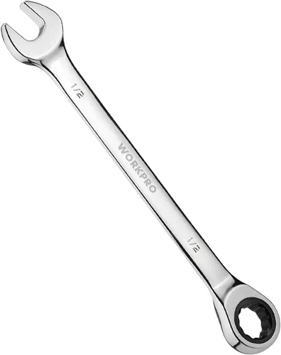 Miniatura 17 de WORKPRO Juego de llaves combinadas de trinquete de cabeza flexible de 8 piezas, SAE 5/16-3/4 pulgadas, 72 dientes, construcción CR-V, niquelado