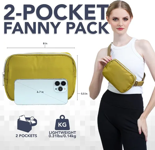 Miniatura 39 de Riñonera cruzada para mujer – Riñonera elegante, funcional y moderna para viajes, festivales y uso diario