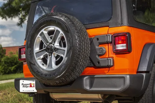 Miniatura 8 de Rugged Ridge HD kit de transporte de ruedas de auxilio Negro, bisagra fundida, de alta resistencia 11546.56 Compatible con Jeep Wrangler JL