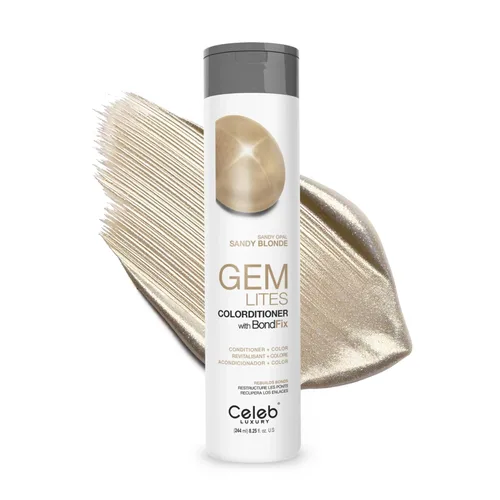 Celeb Luxury Acondicionador de depósitos de color - Actualizador de color con Bondfix Bond Rebuilder, Viral y Gem Lites, combina con Colorwash Ópalo