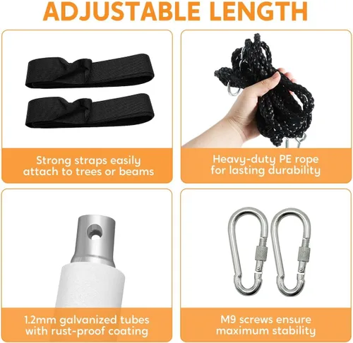 Miniatura 5 de TURFEE Columpio para juego de columpios de exterior – Paquete de 1 kit de reemplazo de asiento con cadenas resistentes – Accesorios de patio de Verde