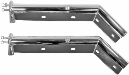 Miniatura 6 de Mytee Products Juego de soportes de suspensión de lodo con resorte en ángulo cromado, 28 pulgadas de longitud, espaciado de pernos de 1-1/8