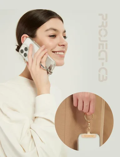 Miniatura 4 de Lengüeta de metal para teléfono, parche de cordón, llavero de soporte para teléfono, soporte para anillo, lengüeta de correa Dorado
