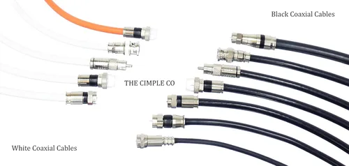 Miniatura 6 de THE CIMPLE CO Cable coaxial de cobre sólido de 1 pie - RG6 coaxial para televisores, antenas, Internet, CATV, audio/video, RVs - Cable coaxial
