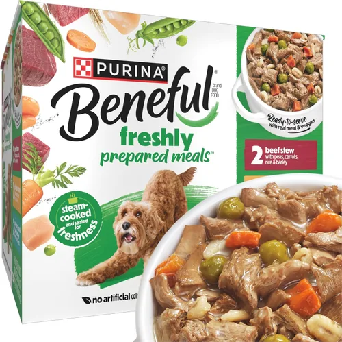 Miniatura 24 de Comidas preparadas Purina Beneful, comida para perro, paquete surtido, 10 onzas Tubo, paquete de 8