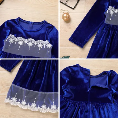 Miniatura 179 de IDOPIP Vestido tutú de terciopelo para niñas pequeñas, vestido de manga larga para princesa, Navidad, cumpleaños, fiesta, boda, vestidos de otoño e