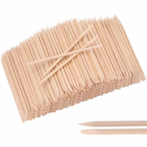 Miniatura 9 de Palitos de madera naranja para arte de uñas, 50 unidades, herramienta multifuncional para quitar cutículas, manicura y pedicura, 4.5 pulgadas
