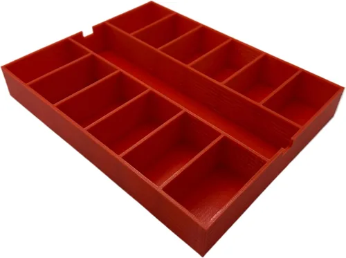 Miniatura 8 de GarageInOrder Soporte para brocas de impacto impreso en 3D diseñado para DEWALT Medium ToughCase (solo inserto) (gris industrial, 11 compartimentos)