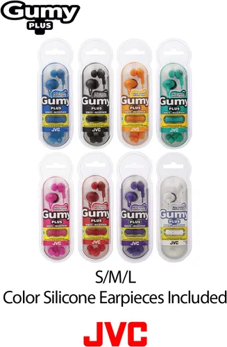 Miniatura 7 de JVC HAFR6A Gummy Plus audífonos aislantes de ruido con micrófono y mando a distancia, color azul menta Violeta