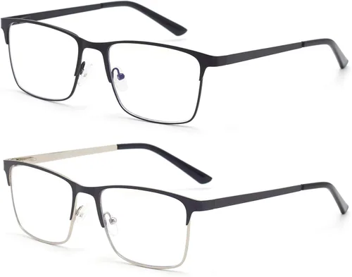 Miniatura 2 de Gafas de miopía para distancia con estuche rígido, bisagra de resorte, lentes de luz azul, no lentes de lectura