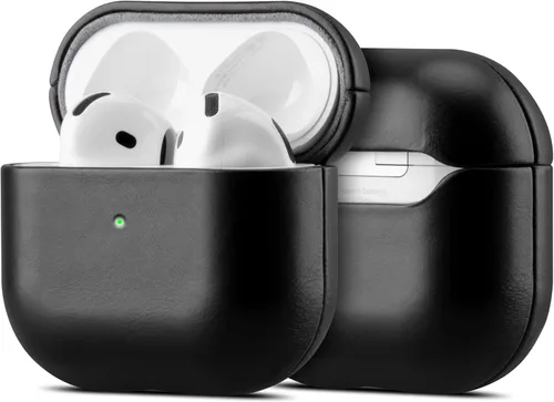 Miniatura 9 de Maogoam Funda de cuero para AirPods Pro 2 con botón, funda de piel auténtica de cera de aceite curtido vegetal para AirPods Pro 2ª
