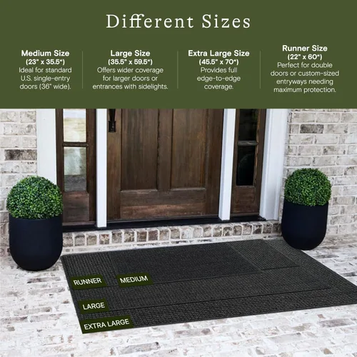Miniatura 2 de WaterHog - Tapete con respaldo de goma para interiores y exteriores, protección antideslizante para uso en puerta principal, vestíbulo, porche