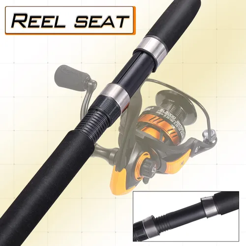 Miniatura 6 de Sougayilang Combo de Caña de Pescar y Carrete para Pesca de Bagre, Combo Giratorio de 2 Piezas, Caña de Pescar Duradera de Grafito y Blancos
