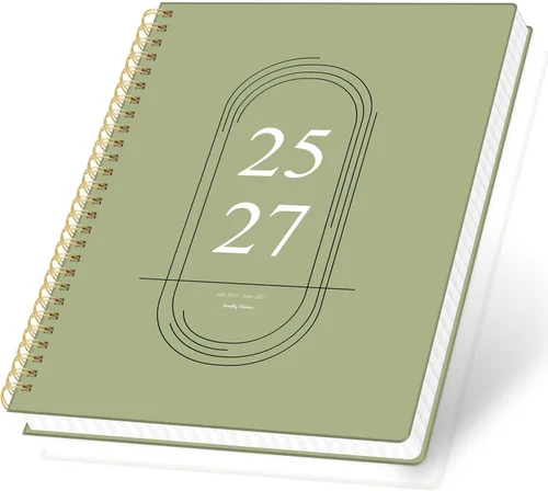 Miniatura 11 de Agenda mensual 2025-2027, agenda de 24 meses, calendario 2025-2027, julio 2025 a junio 2027, cubierta de cartón duro A4-8.6 x 11.3 pulgadas