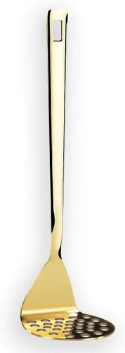 Miniatura 14 de Cuchara de espagueti dorada, servidor de pasta Berglander con chapado en oro de titanio, servidor de espaguetis de acero inoxidable para cocinar