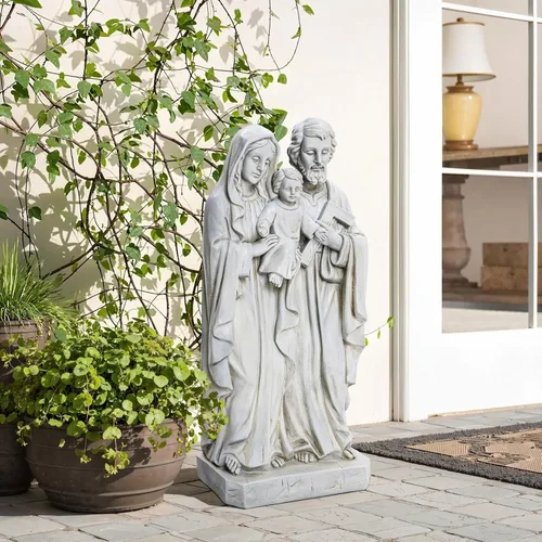 Miniatura 13 de LuxenHome - Estatua de Virgen María para exteriores, estatua religiosa de jardín de 30 pulgadas, estatua de la Santísima Madre al aire libre