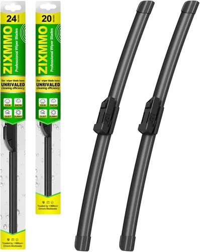 Miniatura 38 de Limpiaparabrisas prémium de calidad de 24 pulgadas + 17 pulgadas para todas las estaciones para repuesto de equipo original (juego de 2)