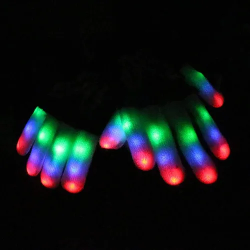 Miniatura 2 de Luwint Guantes de iluminación LED coloridos intermitentes para niños de 8 a 12 años, adolescentes y adultos