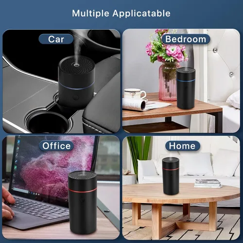 Miniatura 2 de Difusores de fragancia para coche, ambientadores, mini humidificador ultrasónico de niebla con alimentación USB, difusor de aceite para vehículos