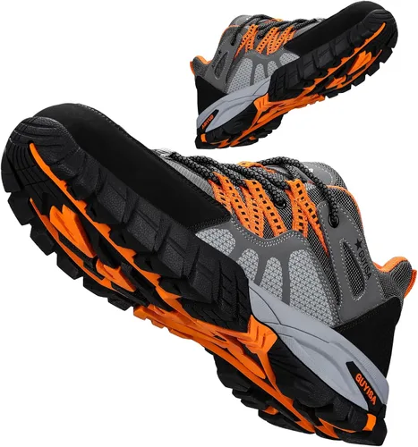 GLANOUDUN Steel Toe Shoes for Men Outdoor Men's Work Sneakers Comfort Safety Toe Working Shoes for Men Indestructible Industrial Construction Shoes