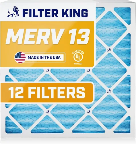 Filter King Filtro de aire de 5.88 x 12.13 x 1 | Paquete de 12 | MERV 13 HVAC filtros de horno de aire acondicionado plisados | Fabricado en Estados