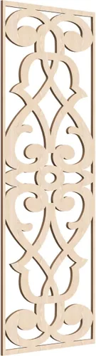 Miniatura 149 de 9 3/8"W x 24 3/8"H x 1/4"T Bellaire Decorativos Paneles de pared de madera calado, abedul