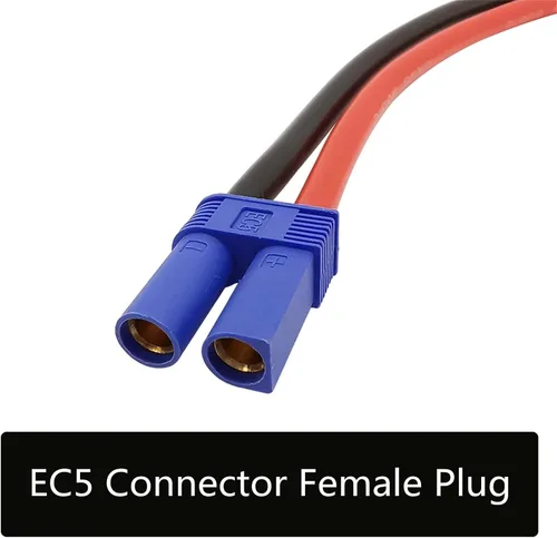 Miniatura 3 de skrnrhrery EC5 - Adaptador de cable macho hembra con cable de silicona flexible de 3.9 in, 12 AWG, para helicópteros, aviones, cuadricópteros