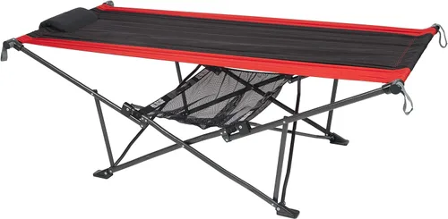 Miniatura 6 de MacSports Hamaca Plegable Portátil Plegable con Toldo Desmontable - Incluye Almohada y Red de Almacenamiento de Malla, Independiente, Resistente