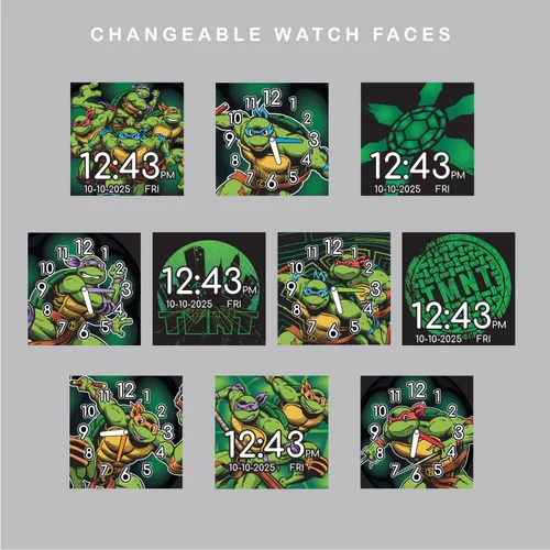 Miniatura 6 de Accutime Teenage Mutant Ninja Turtles TMNT Nickelodeon - Reloj inteligente de aprendizaje educativo para niños con pantalla táctil, juguete