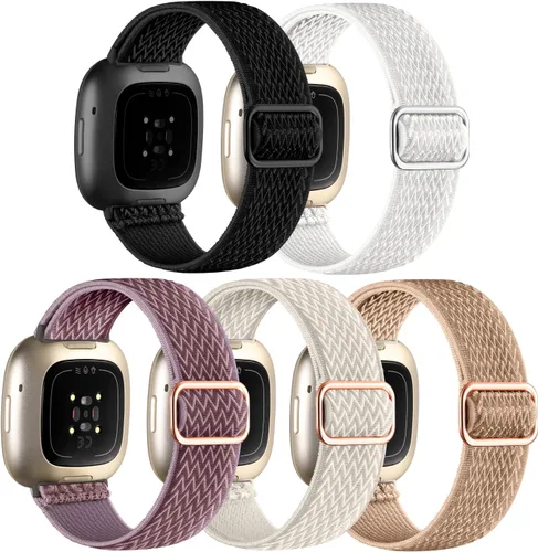 Miniatura 15 de Adorve Compatible con Correas Fitbit Versa 3/Correa Fitbit Versa 4/Correas Fitbit Sense para Hombres Mujeres, Correa de Nylon Elástica Ajustable